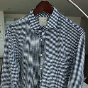 Billy Reid Medium Long Sleeve Button Down (blue and white checkers)